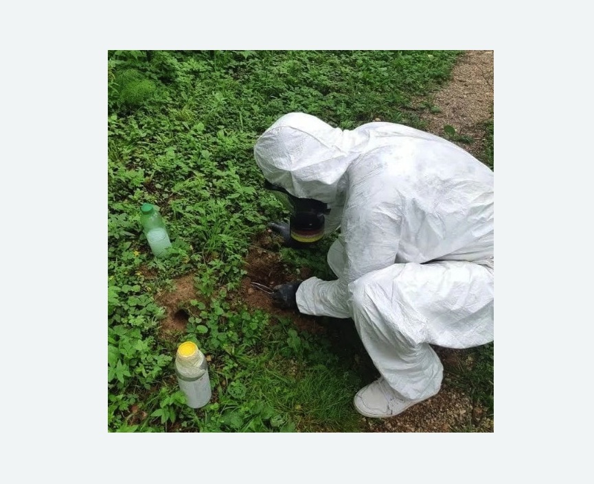 уничтожение кротов на участке в Тихорецке